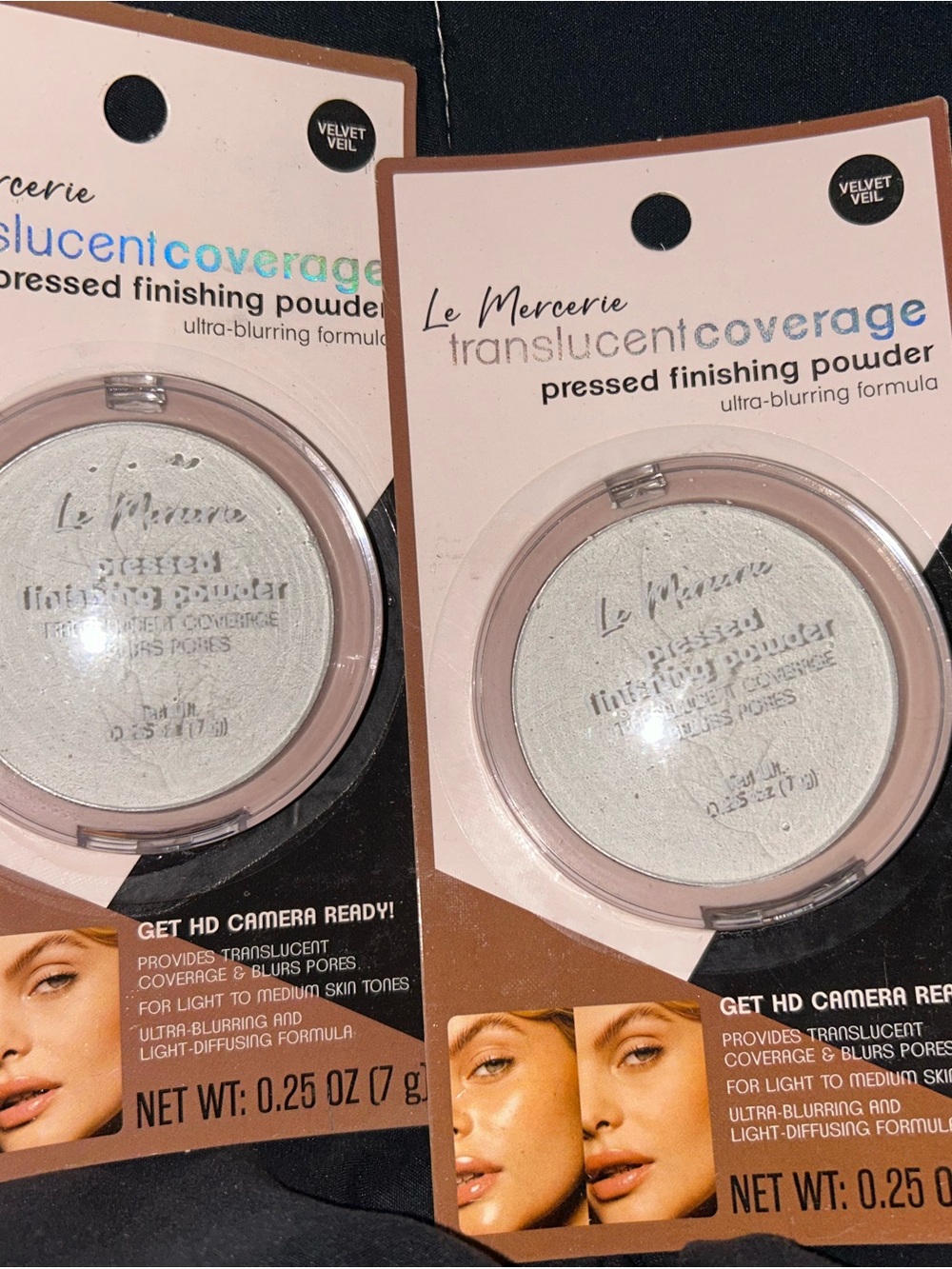 Translucent Coverage Pressed Finishing Powder - Velvet Veil (White) - 2-Pack